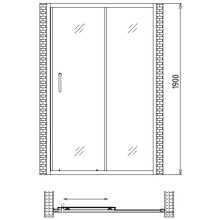 Душевая дверь 130 см Gemy Victoria S30191E прозрачное