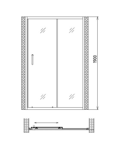 Душевая дверь 170 см Gemy Victoria S30191G прозрачное