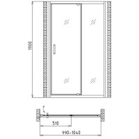 Душевая дверь 100 см Gemy Sunny Bay S28191A прозрачное