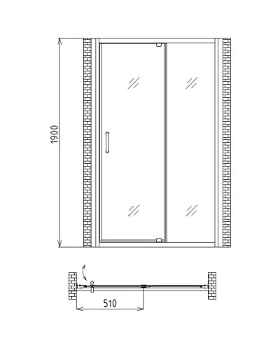 Душевая дверь 110 см Gemy Sunny Bay S28191C прозрачное