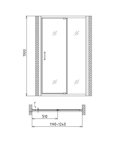 Душевая дверь 120 см Gemy Sunny Bay S28191B прозрачное