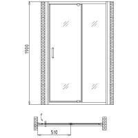 Душевая дверь 140 см Gemy Sunny Bay S28191E прозрачное