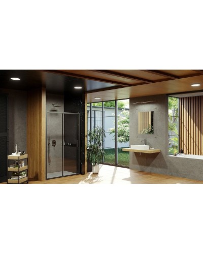 Душевая дверь Ravak Blix Slim BLSDP2-110 X0PMD0C00Z1 профиль Хром стекло Transparent