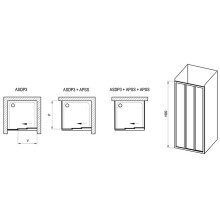 Душевая дверь Ravak Supernova ASDP3-90 00V70UR2Z1 профиль Сатин стекло Transparent