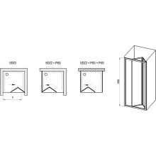 Душевая дверь Ravak Supernova SDZ2-70 01V101O2Z1 профиль Белый стекло Transparent