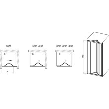 Душевая дверь Ravak Supernova SDZ3-80 02V401O2ZG профиль Белый стекло Grape