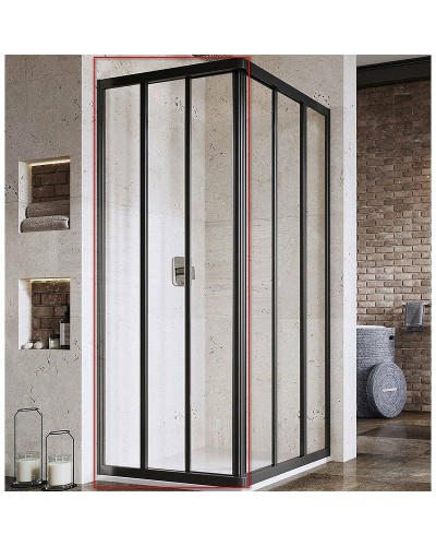 Душевая дверь Ravak Supernova ASRV3-75 198 15V303R2Z1 профиль Черный стекло Transparent