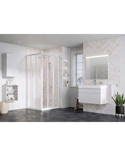 Душевая дверь Ravak Supernova ASRV3-80 198 15V401R2Z1 профиль Белый стекло Transparent