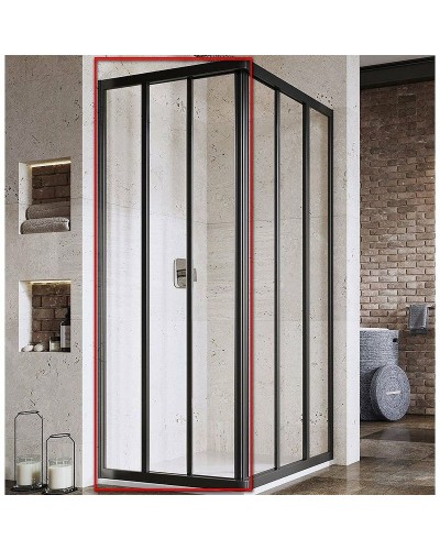 Душевая дверь Ravak Supernova ASRV3-80 198 15V403R2Z1 профиль Черный стекло Transparent