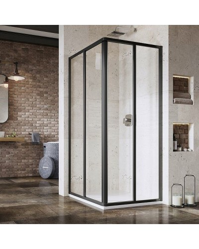 Душевая дверь Ravak Supernova SRV2-75 195 S 14V303O2Z1 профиль Черный стекло Transparent