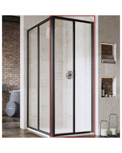 Душевая дверь Ravak Supernova SRV2-80 195 S 14V403O2Z1 профиль Черный стекло Transparent