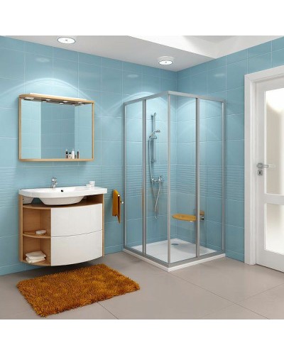 Душевая дверь Ravak Supernova SRV2-90 195 S 14V70UO2Z1 профиль Сатин стекло Transparent