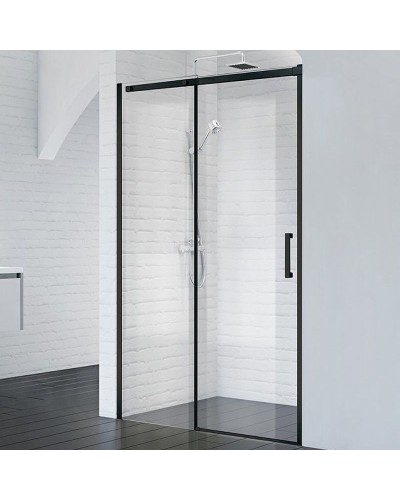 Душевая дверь BelBagno Acqua 120 ACQUA-BF-1-120-C-NERO профиль Черный стекло прозрачное