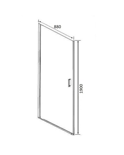 Душевая дверь Orange E05-090tcr 90х190 профиль Хром стекло прозрачное