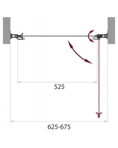 Душевая дверь 65 см BelBagno SELA-B-1-65-C-Cr прозрачное