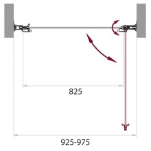 Душевая дверь 95 см BelBagno SELA-B-1-95-Ch-Cr текстурное стекло