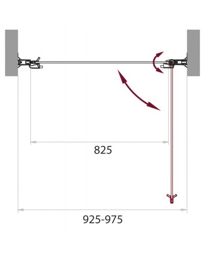 Душевая дверь 95 см BelBagno SELA-B-1-95-Ch-Cr текстурное стекло