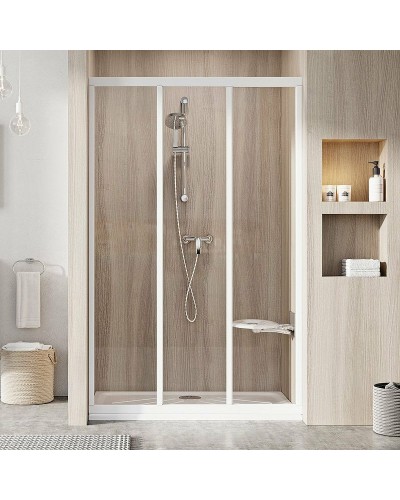 Душевая дверь Ravak Supernova ASDP3-130 00VJ01R2Z1 профиль Белый стекло Transparent