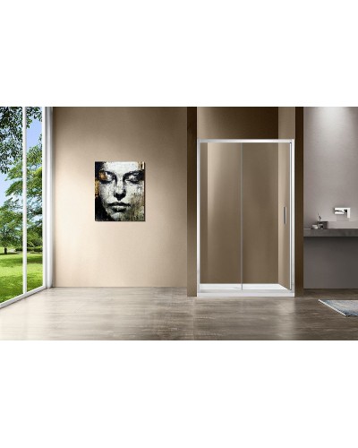 Душевая дверь Vincea Garda 105 VDS-1G105CL профиль Хром стекло прозрачное