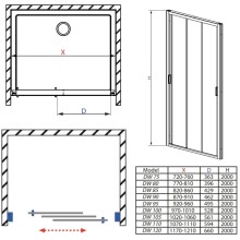 Душевая дверь Radaway Evo DW 110 прозрачное