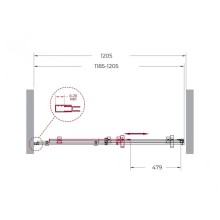 Душевая дверь в проем BelBagno MARINO-BF-1-120-C-Cr