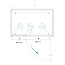 Душевая дверь RGW Hotel HO-012 110 350601211-11 профиль Хром стекло прозрачное