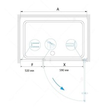 Душевая дверь RGW Hotel HO-012 120 350601212-11 профиль Хром стекло прозрачное