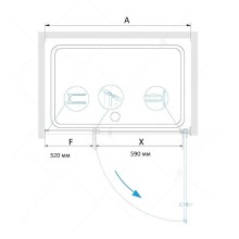 Душевая дверь RGW Hotel HO-012 100 350601210-31 профиль Хром стекло тонированное