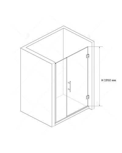 Душевая дверь RGW Hotel HO-012 90 350601209-31 профиль Хром стекло тонированное