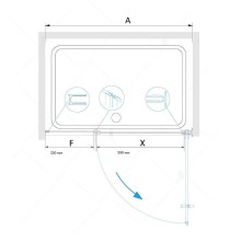 Душевая дверь RGW Hotel HO-012 90 350601209-31 профиль Хром стекло тонированное
