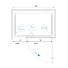 Душевая дверь RGW Hotel HO-012B 110 350601211-24 профиль Черный стекло матовое-сатинат