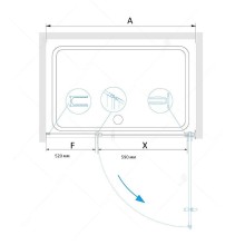 Душевая дверь RGW Hotel HO-012B 120 350601212-24 профиль Черный стекло матовое-сатинат