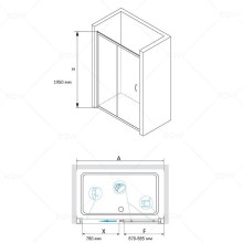 Душевая дверь RGW Passage PA-016 180 350801618-11 профиль Хром стекло прозрачное
