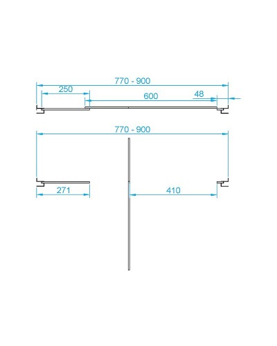 Душевая дверь RGW Passage PA-02 80 41080208-51 профиль Хром стекло шиншилла