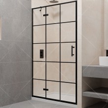 Душевая дверь RGW Passage PA-07B L 100 41080710-84L профиль Черный стекло прозрачное