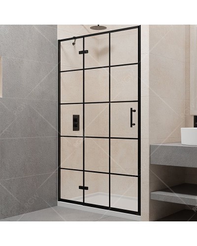 Душевая дверь RGW Passage PA-07B L 100 41080710-84L профиль Черный стекло прозрачное