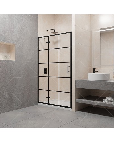 Душевая дверь RGW Passage PA-07B L 100 41080710-84L профиль Черный стекло прозрачное
