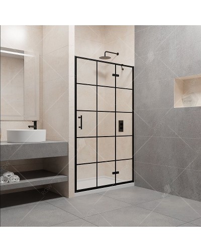 Душевая дверь RGW Passage PA-07B R 120 41080712-84R профиль Черный стекло прозрачное