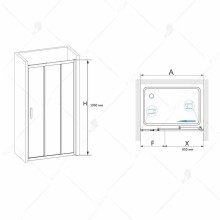 Душевая дверь RGW Passage PA-13 160 06081316-11 профиль Хром стекло прозрачное