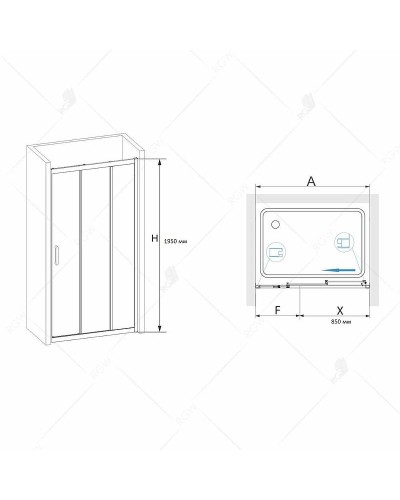 Душевая дверь RGW Passage PA-13 160 06081316-11 профиль Хром стекло прозрачное
