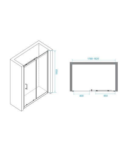 Душевая дверь RGW Passage PA-14 180 41081418-11 профиль Хром стекло прозрачное