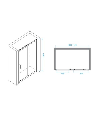 Душевая дверь RGW Passage PA-14 110 41081411-51 профиль Хром стекло шиншилла