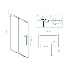 Душевая дверь RGW Stilvoll SV-03 120 06320312-11 профиль Хром стекло прозрачное