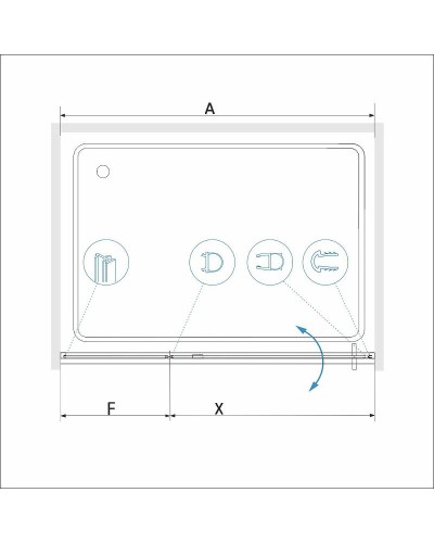 Душевая дверь RGW Stilvoll SV-03 90 06320309-14 профиль Черный стекло прозрачное