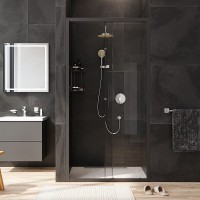 Душевая дверь AM.PM Gem Solo 100 W90G-100-1-195BT профиль Черный матовый стекло прозрачное