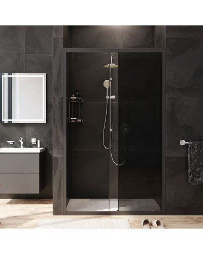 Душевая дверь AM.PM Gem 120 W90G-120-1-195BG профиль Черный матовый стекло тонированное-прозрачное