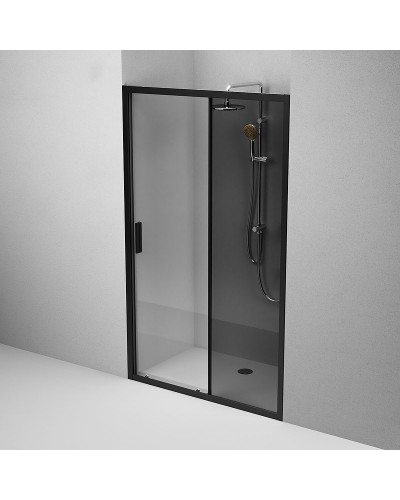 Душевая дверь AM.PM Gem 120 W90G-120-1-195BG профиль Черный матовый стекло тонированное-прозрачное