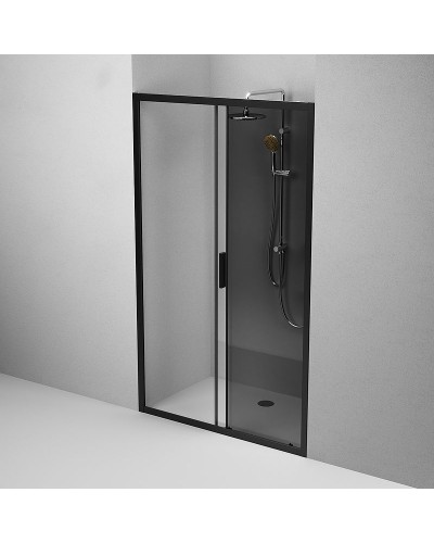 Душевая дверь AM.PM Gem 120 W90G-120-1-195BG профиль Черный матовый стекло тонированное-прозрачное
