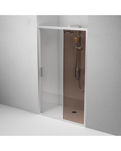 Душевая дверь AM.PM Gem 120 W90G-120-1-195MBr профиль Хром матовый стекло бронзовое-прозрачное