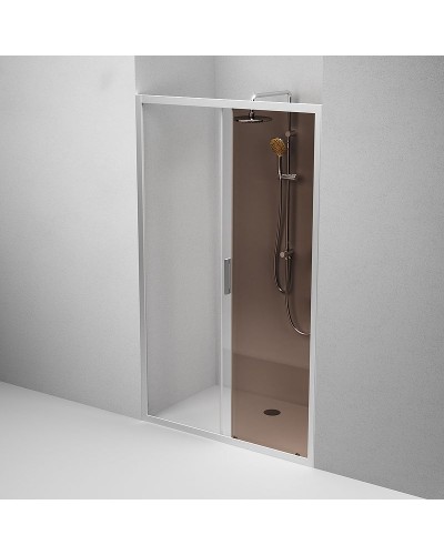 Душевая дверь AM.PM Gem 120 W90G-120-1-195MBr профиль Хром матовый стекло бронзовое-прозрачное